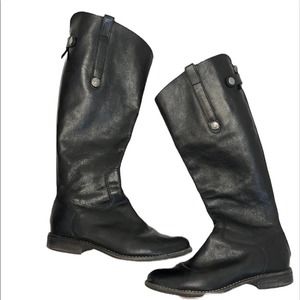 Matisse Black Leather Over-the-Knee Riding Boots